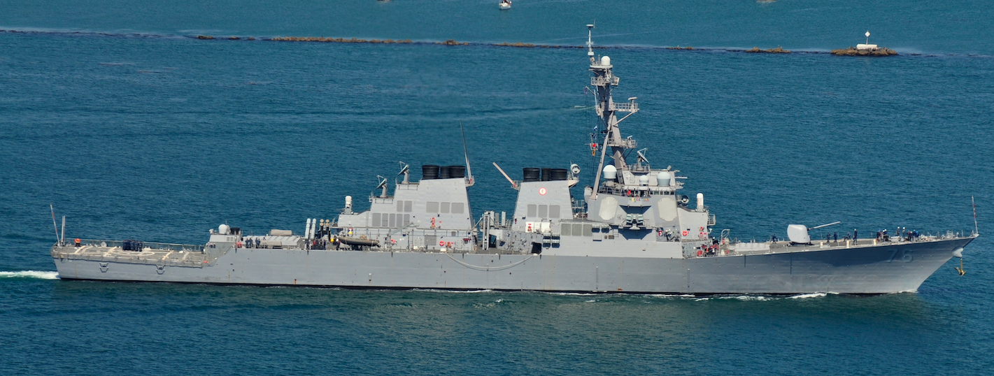 Military destroyer ship using salt fog filtration filters